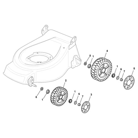 SPL 484 TR-BM - 2011-2012 - 294482023/HAN - Castel Garden Rotary Mower Wheels and Hub Caps Diagram