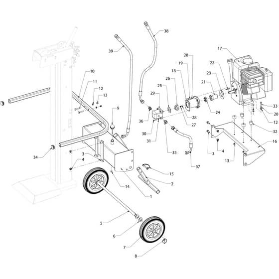SPL 910 SC - Oleo-Mac Logsplitter Motor assy Diagram