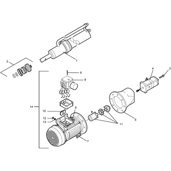 SPLIT 120 T+PTO - Bertolini Logsplitter Motor and cylinder Diagram