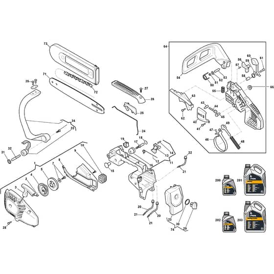 SPR 255 C - 2013-2014 - 202510102/12 - Stiga Chainsaw Housing Diagram
