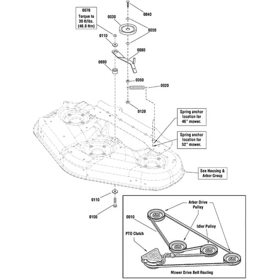 Echo SPX200 2691248-00 46" (117cm) Mower Deck-Clutch Group
