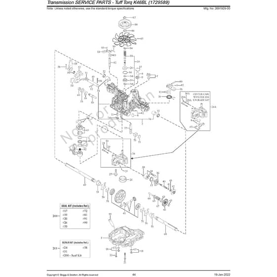 Echo SPX275 2691929-00 Transmission Group