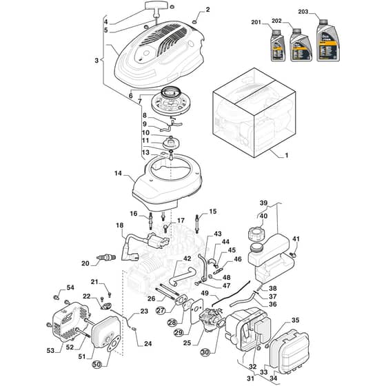 SRC 550 RG - 2022-2026 - 212501042/ST1 - Stiga Tiller Starter Assy, Tank Diagram