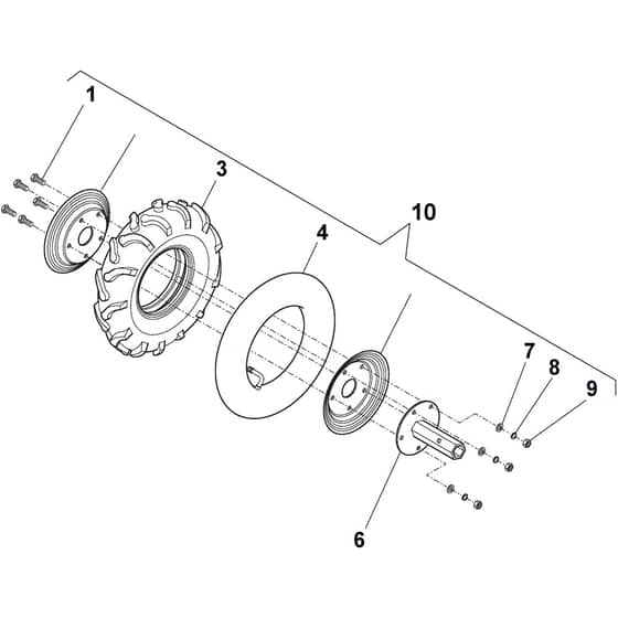SRC 685 RG - 2016-2019 - 213851142/14 - Stiga Tiller Wheels Diagram