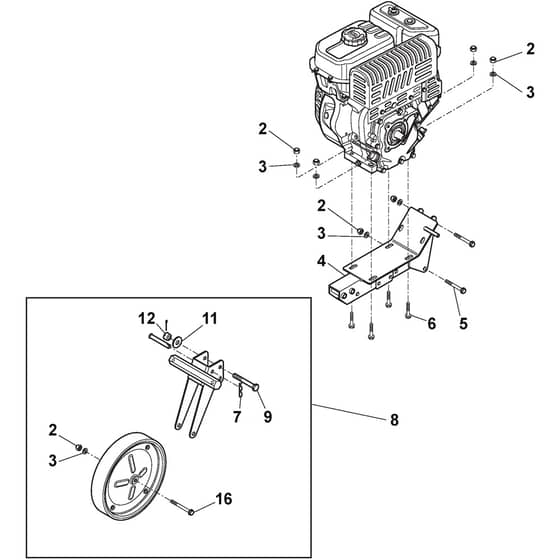 SRC 685 RG - 2019-2025 - 213851142/ST1 - Stiga Tiller Motore Diagram