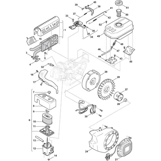 SRC 775 RG - 2014-2026 - 212751142/14 - Stiga Tiller Starter Assy, Tank Diagram