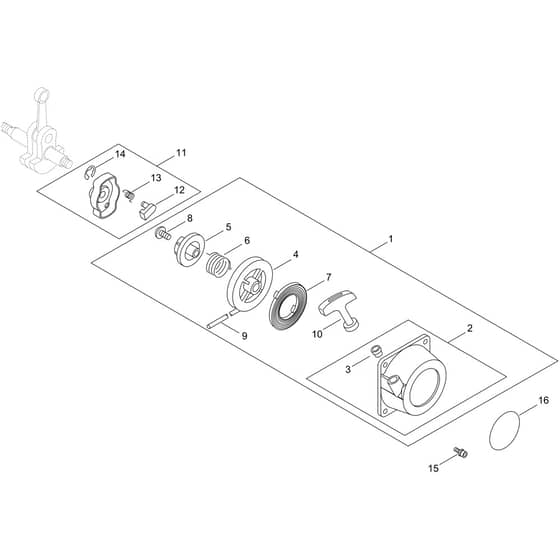 Echo SRM-222ES/L Recoil Starter, Pully
