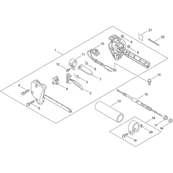 Echo SRM-222ES/L Throttle
