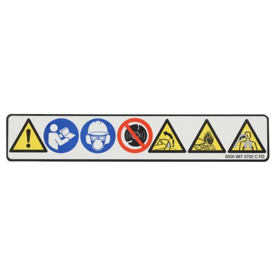 Genuine Stihl Warning Pictogram - 0000 967 3702