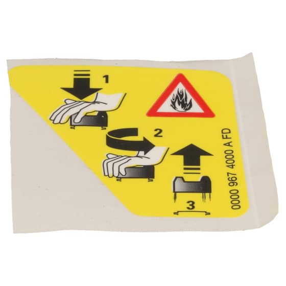 Genuine Stihl TS Warning Decal - 0000 967 4000