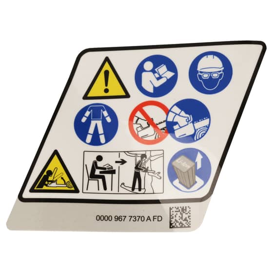 Genuine Stihl Warning Pictogram MSA160, MSA161T - 0000 967 7370