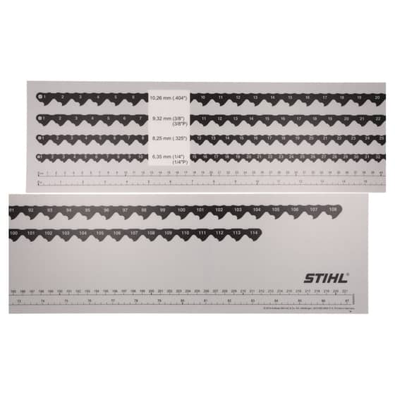 Genuine Stihl Chainsaw Chain Bench Measuring Strip - 5910 890 9800