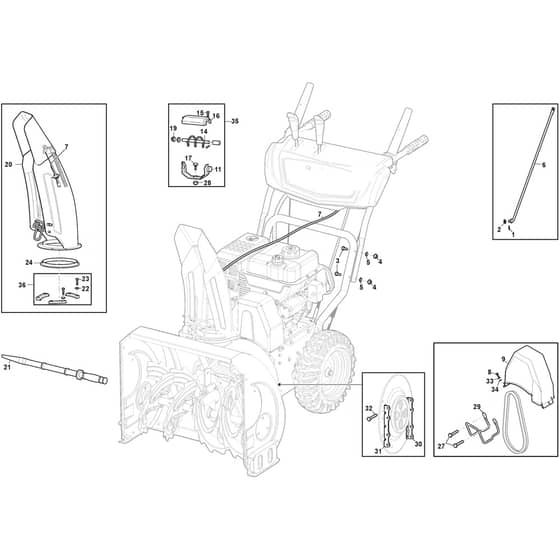 ST 3256 P - 2024-2026 - 2S2562411/ST1 - Stiga Snow Thrower Body Machine Diagram