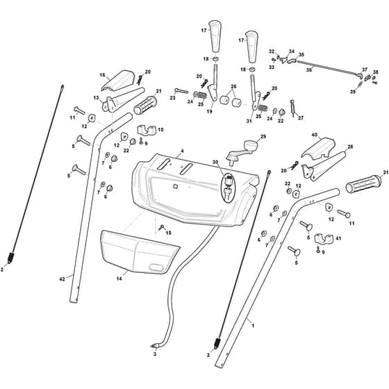 ST 3256 P - 2024-2026 - 2S2562411/ST1 - Stiga Snow Thrower Handle Diagram