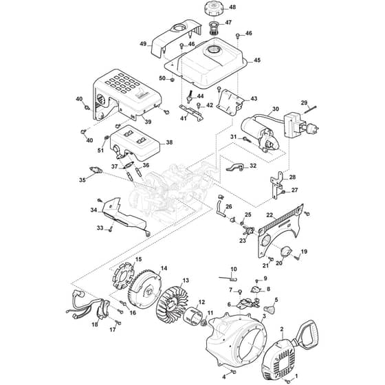 ST 4262 P - 2019-2026 - 18-2841-31 - Stiga Snow Thrower Starter Assy and Tank Diagram
