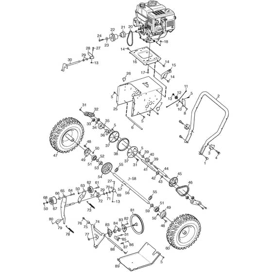 ST 4262 PB - 2016-2020 - 18-2842-31 - Stiga Snow Thrower Transmission Diagram