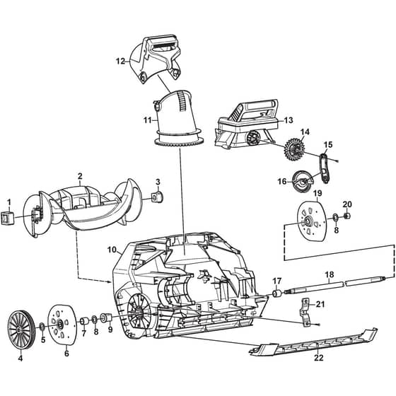 ST 4851 AE KIT - 2016-2022 - 18-2861-81 - Stiga Snow Thrower Housing Diagram