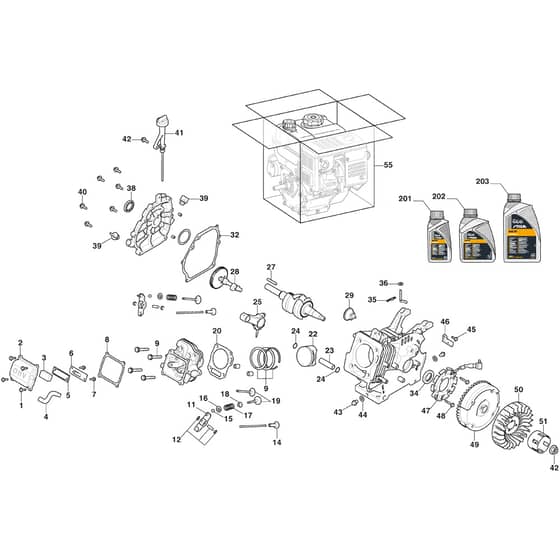 ST 5262 P - 2021-2026 - 2S2624511/ST1 - Stiga Snow Thrower Piston and Crankshaft Diagram