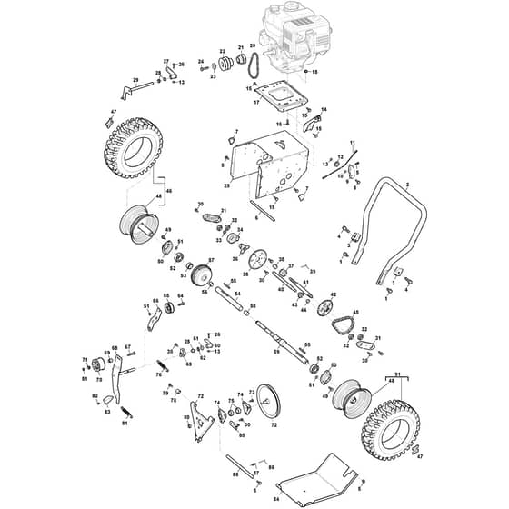 ST 5262 PB - 2017-2020 - 2S2624521/S17 - Stiga Snow Thrower Transmission Diagram