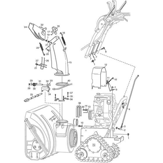 ST 5266 PB TRAC - 2014-2015 - 18-2872-11 - Stiga Snow Thrower Chute Diagram