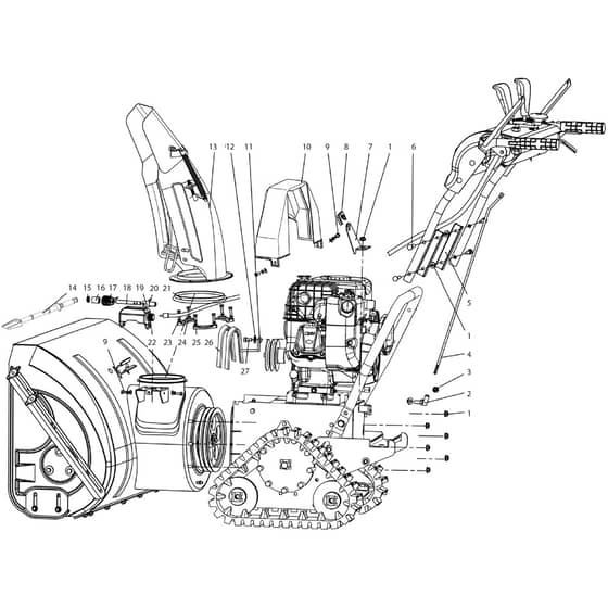 ST 5266 PB TRAC - 2016-2020 - 18-2872-12 - Stiga Snow Thrower Body Machine Diagram