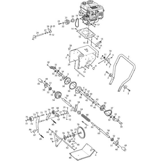 ST 5266 PB TRAC - 2016-2020 - 18-2872-12 - Stiga Snow Thrower Transmission Diagram