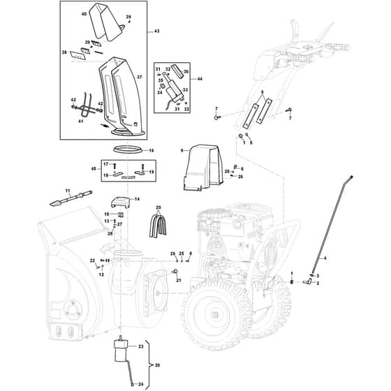 ST 6276 PB - 2017-2020 - 2S2765621/S17 - Stiga Snow Thrower Body Machine Diagram