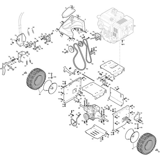 ST 966 - 2023-2026 - 2S2667515/ST1 - Stiga Snow Thrower Transmission Diagram