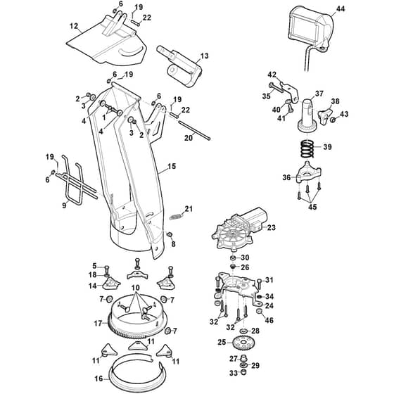 ST 976 T - 2023-2026 - 2S2767615/ST1 - Stiga Snow Thrower Chute & Light Diagram
