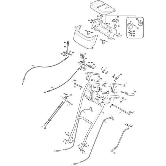 ST 976 T - 2023-2026 - 2S2767615/ST1 - Stiga Snow Thrower Handle Diagram