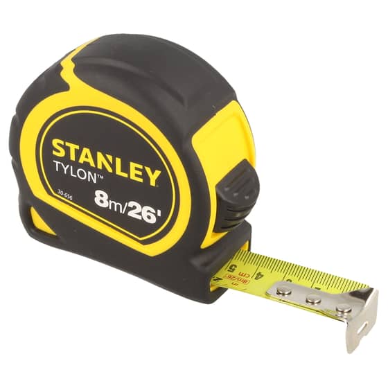 Stanley Pocket Tape Measure 8m/26ft (Width 25mm) Carded - 0-30-656