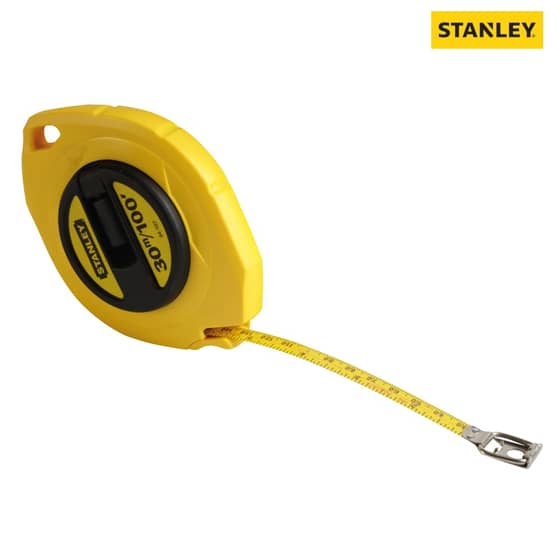 Stanley Closed Case Steel Tape 30m / 100ft (Width 9.5mm) - 0-34-107