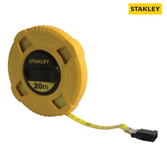 Stanley Closed Case Fibreglass Tape 20m (Width 12.7mm) - 0-34-296