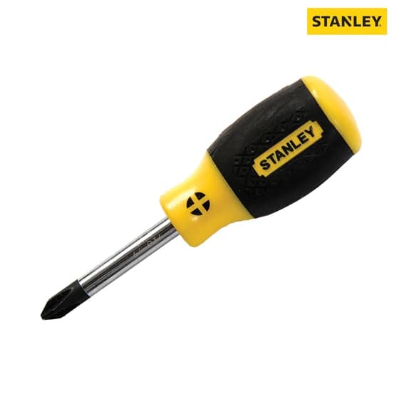 Stanley Cushion Grip Screwdriver Phillips PH2 x 45mm Stubby - 0-64-934