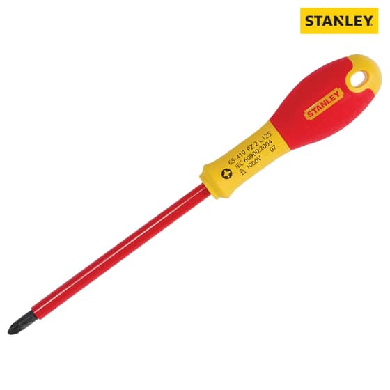 Stanley FatMax Screwdrivers Insulated Pozi Tip PZ2 x 125mm - 0-65-419