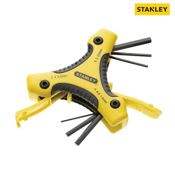 Stanley Hexagon Key Triangle Set of 9 Metric (1.5-6mm) - 0-95-935