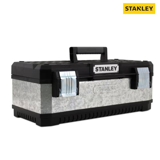 Stanley Galvanised Metal Toolbox 50cm (20in) - 1-95-618