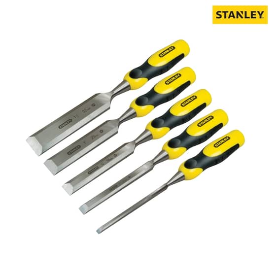 Stanley DynaGrip Bevel Edge Chisel with Strike Cap Set of 5: 6