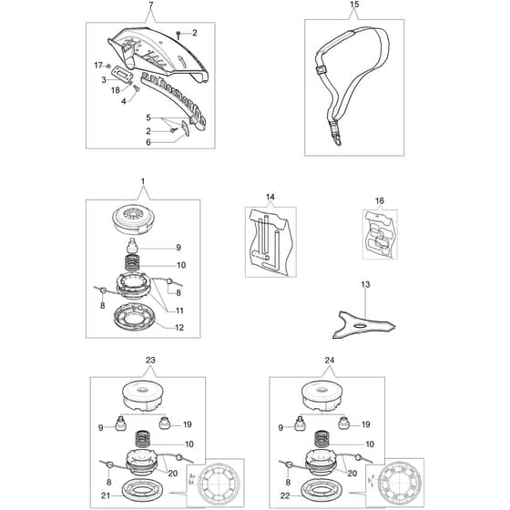 STARK 2500 T (EURO 2) -  - Efco Brushcutter Accessories Diagram