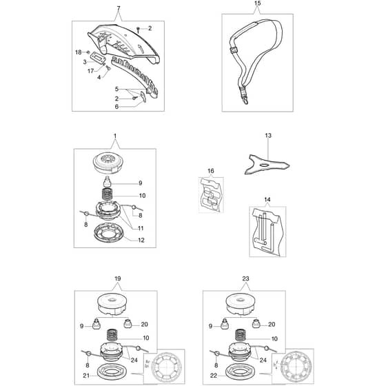 STARK 25 -  - Efco Brushcutter Accessories Diagram