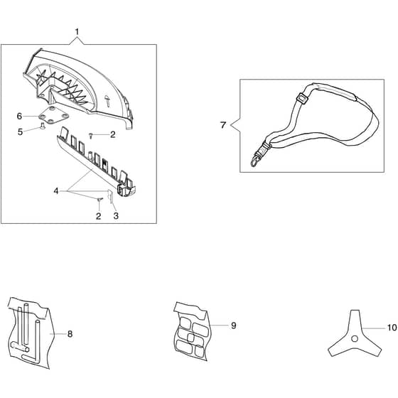 Stark 4410 S -  - Efco Brushcutter Accessories Diagram