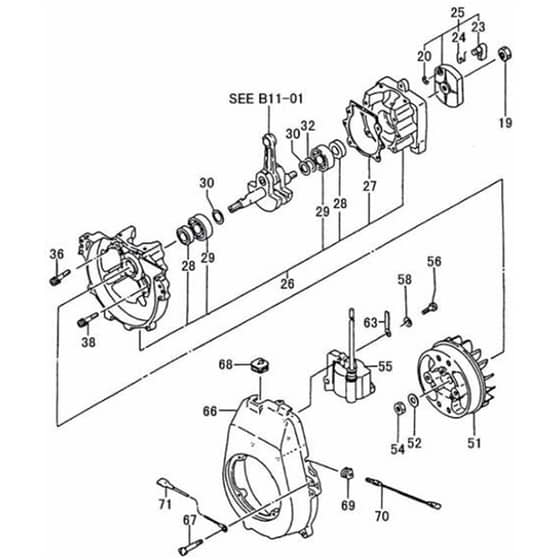 Tanaka SUM-500L - Crankcase