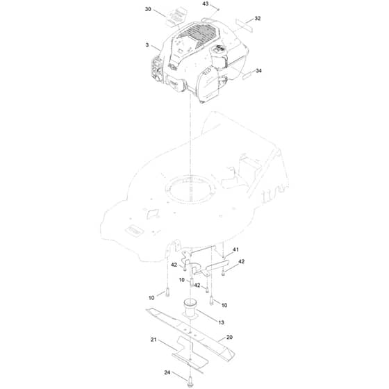 Toro Super Recycler C53AST 53cm - 21693 (414500000 - 414899999) Engine and Blade
