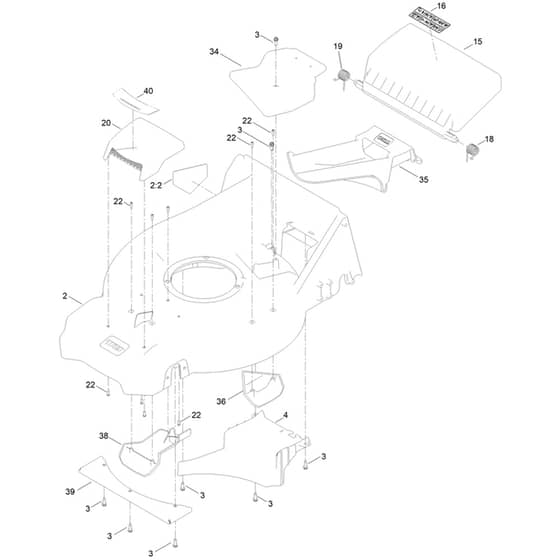 Toro Super Recycler C53AST 53cm - 21693 (414900000 - 418355397) Housing