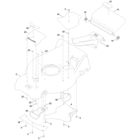 Toro Super Recycler C53AST 53cm - 21693 (418355398 - 999999999) Housing