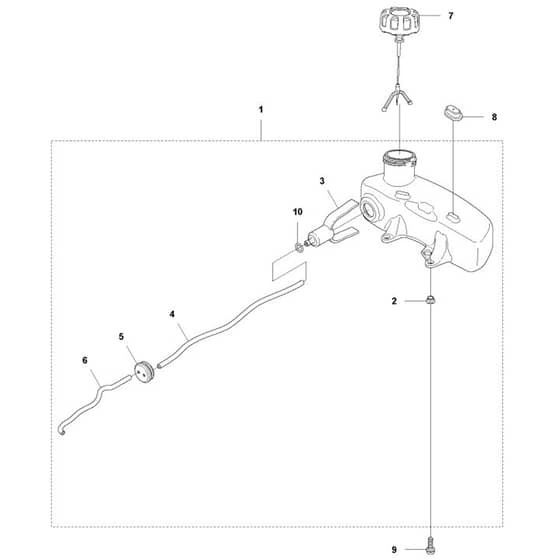 McCulloch SuperLite 4528 - 966693301 - Fuel Tank Parts Diagram