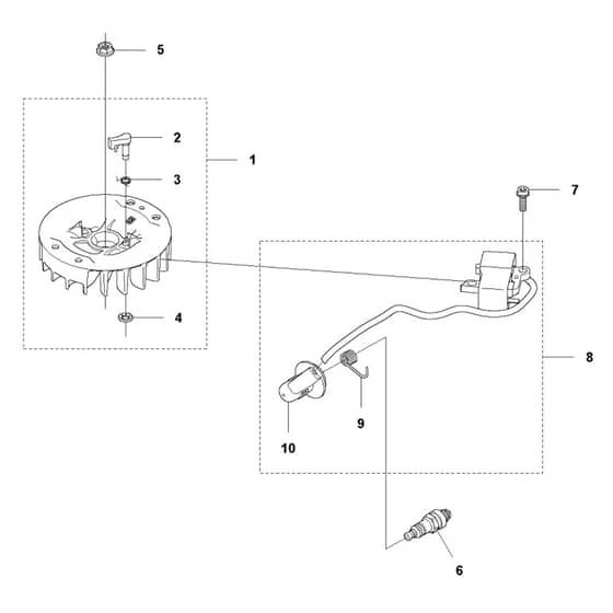 McCulloch SuperLite 4528 - 966693301 - Ignition System Parts Diagram