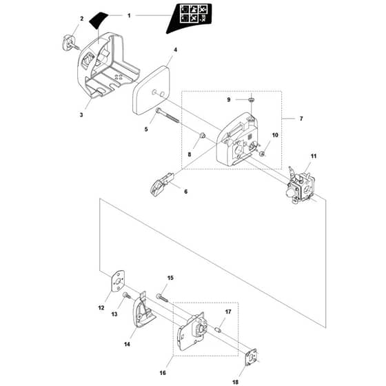 McCulloch SuperLite 4528 - 9666933-01 - 2012-02 - Carburetor & Air Filter Parts Diagram