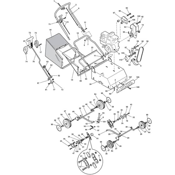 SVP 40 B - 2018-2022 - 211400122/ST1 - Stiga Scarifier Scarifier Diagram