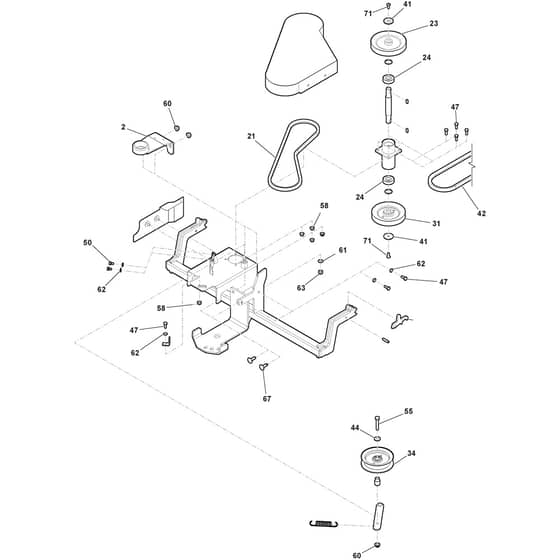 Sweeper - 2019-2021 - 2A1120404/S17 - Stiga Front Mower Sweeper Diagram